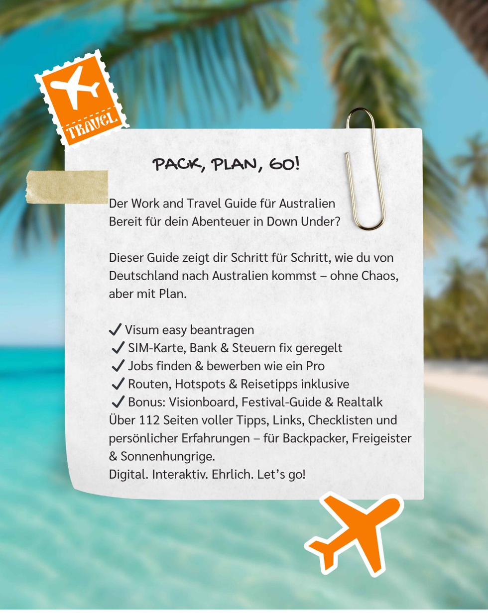 Australien Checkliste Vor der Abreise