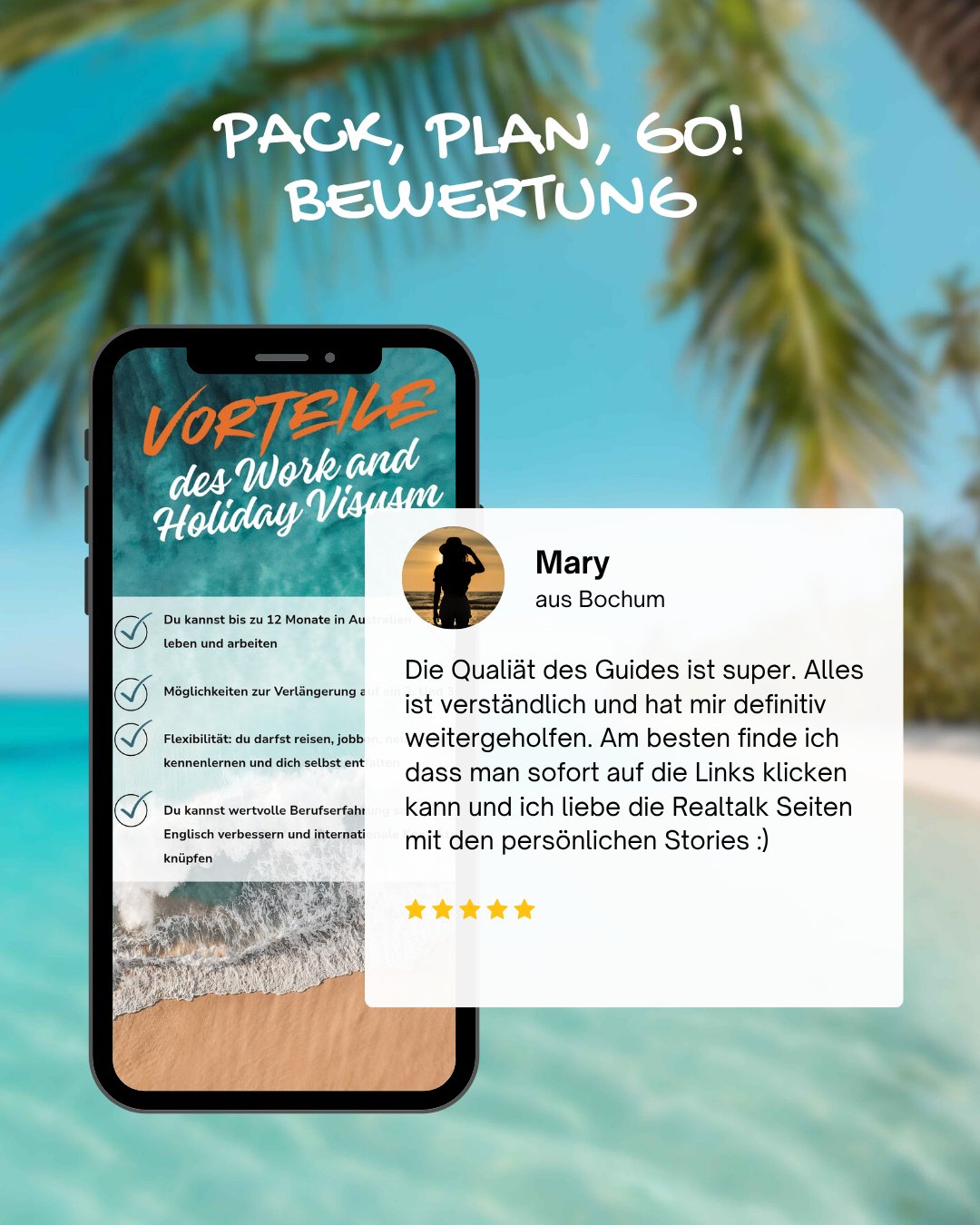 Bewertungen und Erfahrungen PackPlanGo Australien Guide
