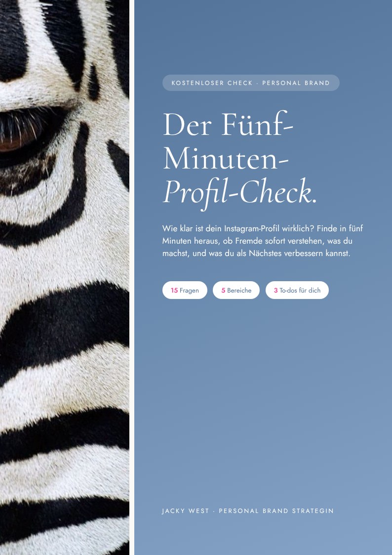 Der Fünf-Minuten-Profil-Check